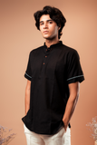 The classic black shirt kurta.