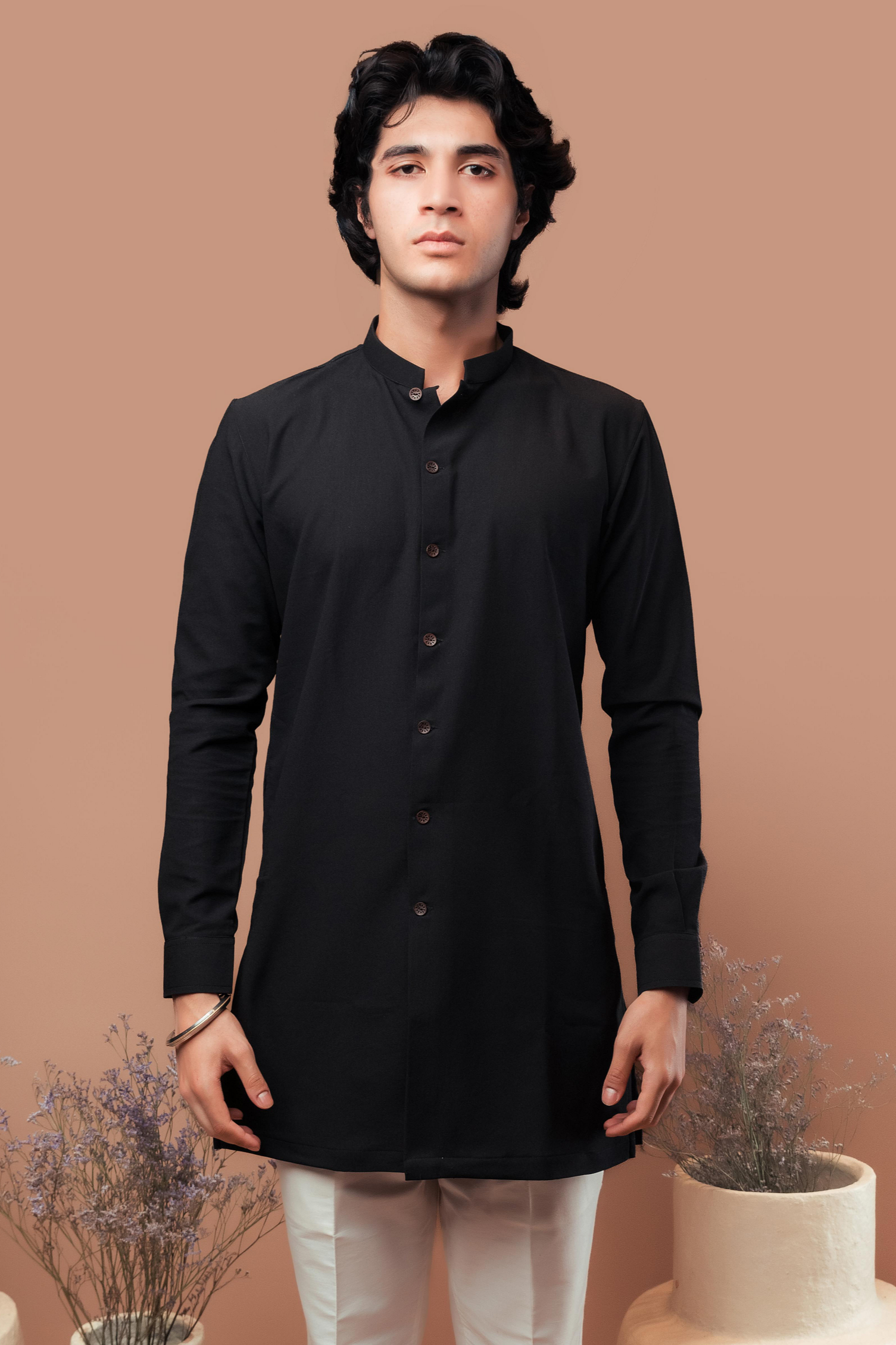 Black Jodhpuri Kurta.