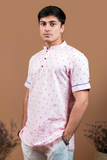 The baby pink shirt kurta.